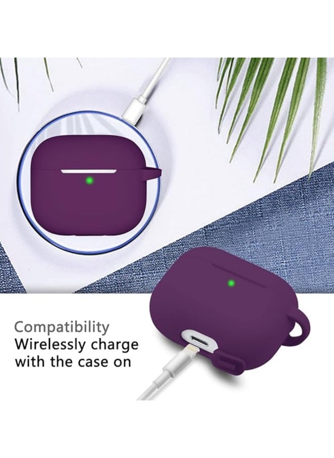 wexon Protective Shockproof Silicone Case Cover for Apple AirPods 3 purugndy light  - Image 2