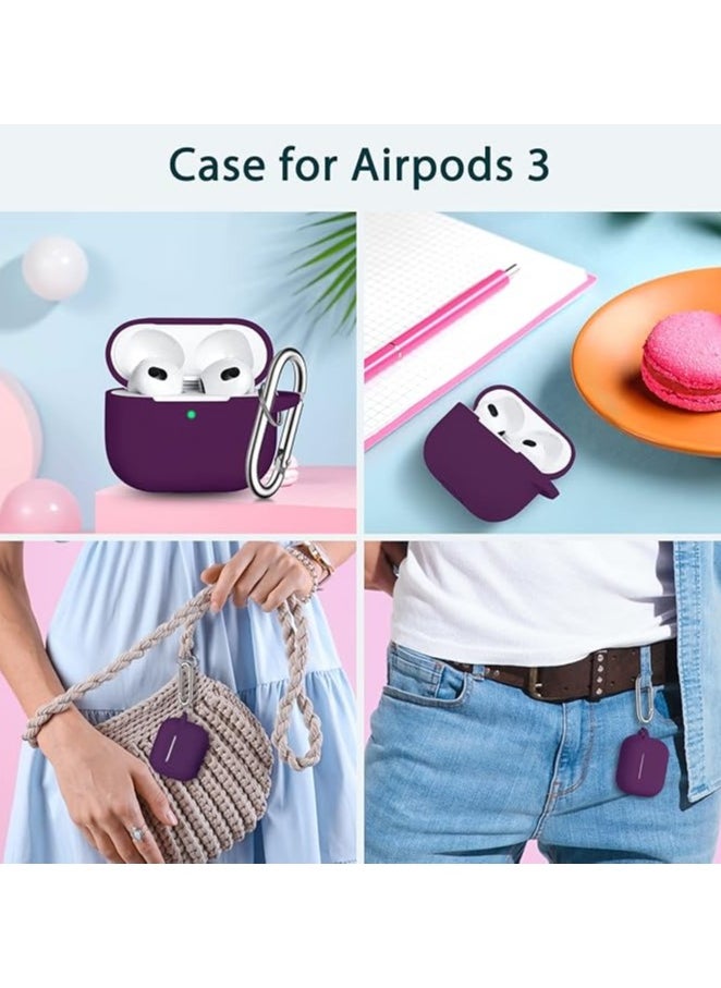 wexon Protective Shockproof Silicone Case Cover for Apple AirPods 3 purugndy light  - Image 4