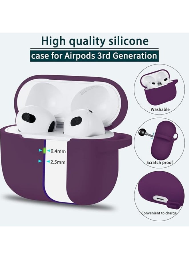 wexon Protective Shockproof Silicone Case Cover for Apple AirPods 3 purugndy light  - Image 5