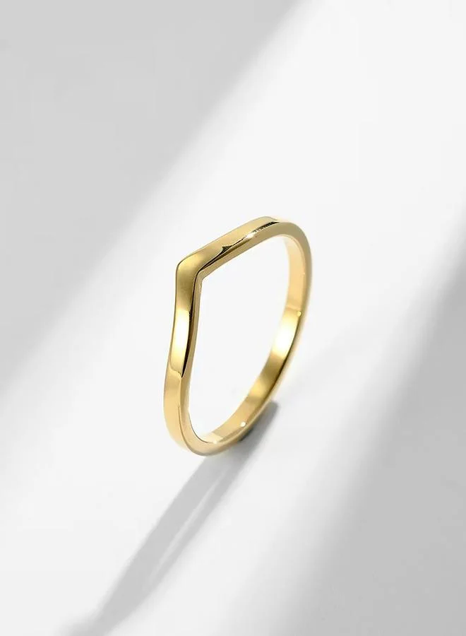 Take Two Gold Chevron Ring