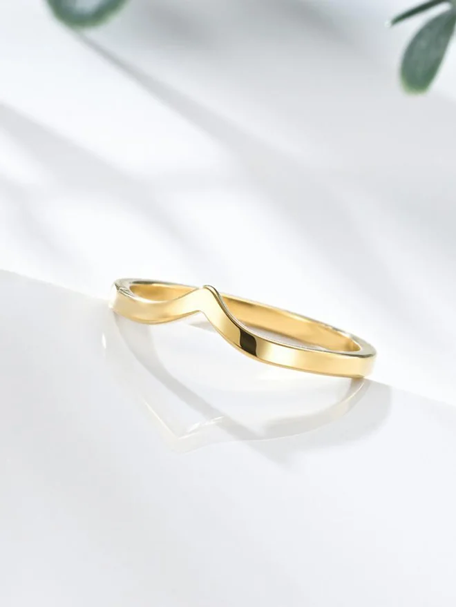 Take Two  Gold Chevron Ring for Women | Best Price UAE