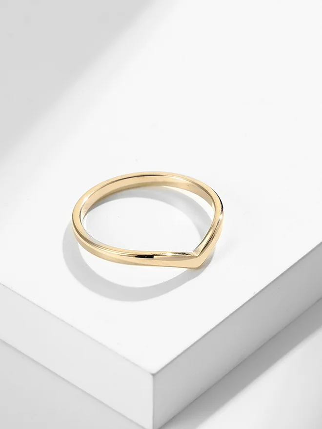 Take Two Gold Chevron Ring