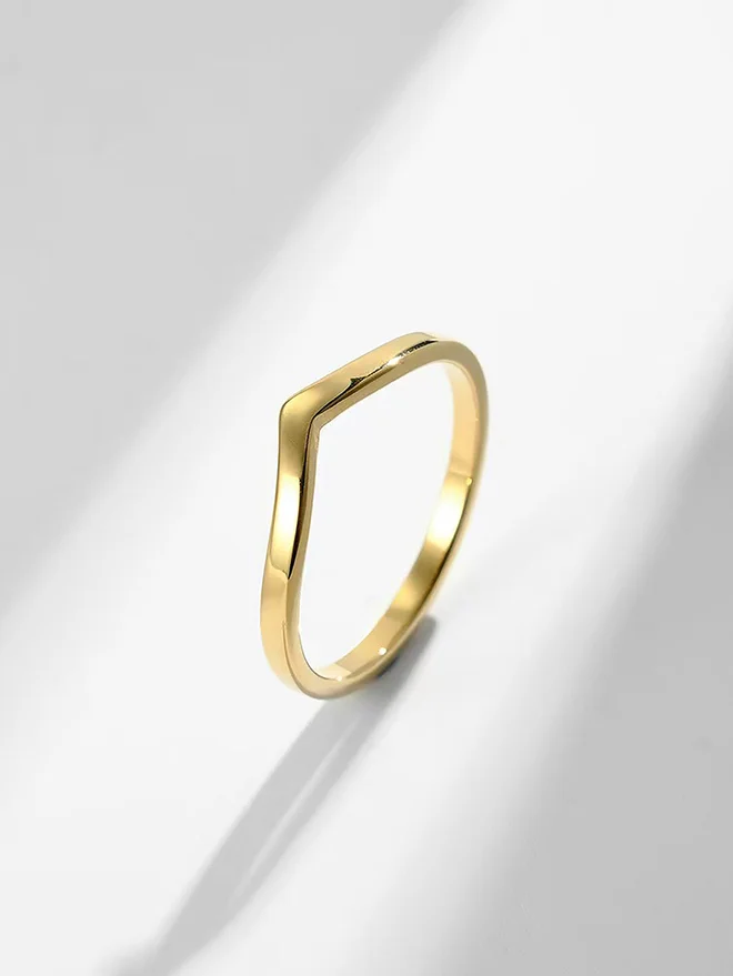 Take Two Gold Chevron Ring
