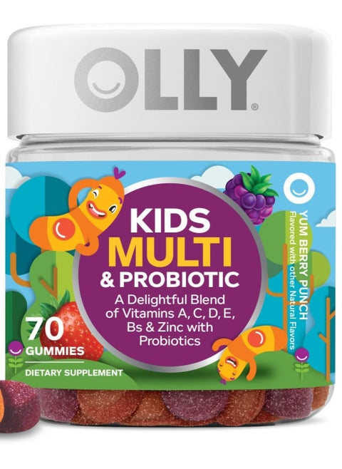Kids Multi And Probiotic Yum Berry Punch 70 Gummies