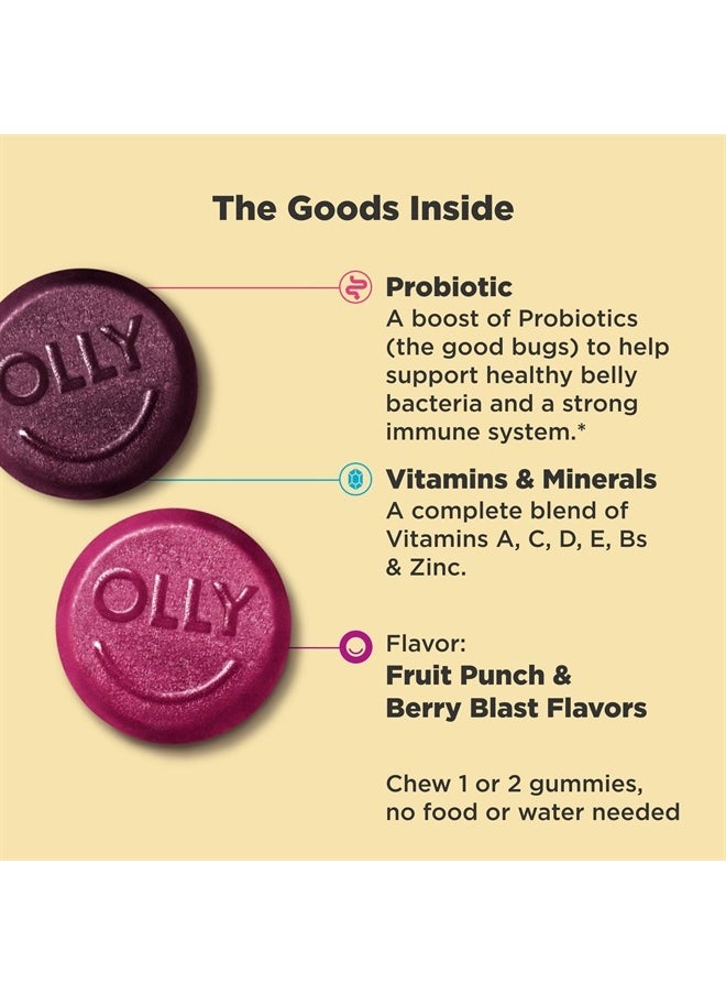 Kids Multi And Probiotic Yum Berry Punch 70 Gummies