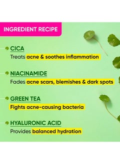 Dot & Key Dot & Key CICA Calming Skin Renewing Night Gel | For Oily, Acne Prone And Sensitive Skin | Night Cream with Niacinamide, Green Tea & Hyaluronic | Fades Blemishes & Dark Spots | 25ml  - Image 5