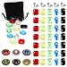 MSHUNKEJI 40 Pcs Board Game Gems 6 Styles Board Game Gemstones with Black Drawstring Bag Glass Gemstones Multicolor Pirate Treasure Gems for Adults 24 Players Family Party Gifts 30 Min Playtime - Image 2