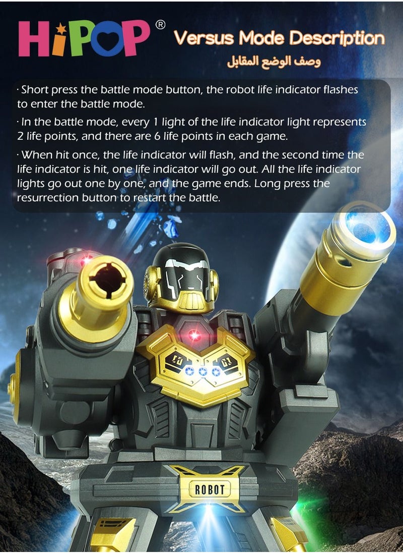 HIPOP RC Robot with Splatter Ball Gel Blaster and Spray,Light Music,Infrared Sensing Against Robots Toys,Kids Remote Control Car Toys  - Image 5