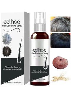 EELHOE Hair Darkening Spray, Formen Darkenal Anti Greying Hair Serum, 2% Greyverse, Melanin Synthesis, Naturally Pigmented, Hair Black, Thinning And Shiny, No Synthetic Colours 100ML  - Image 1