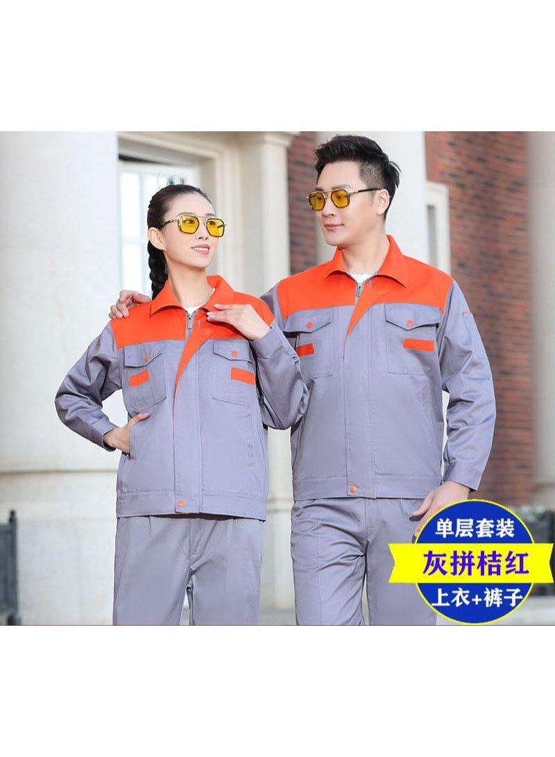 NIBEMINENT Long Sleeve Work Uniform Set Wear Resistant Dirty Proof Electro-Mechanical Labor Protective Clothing - Image 1