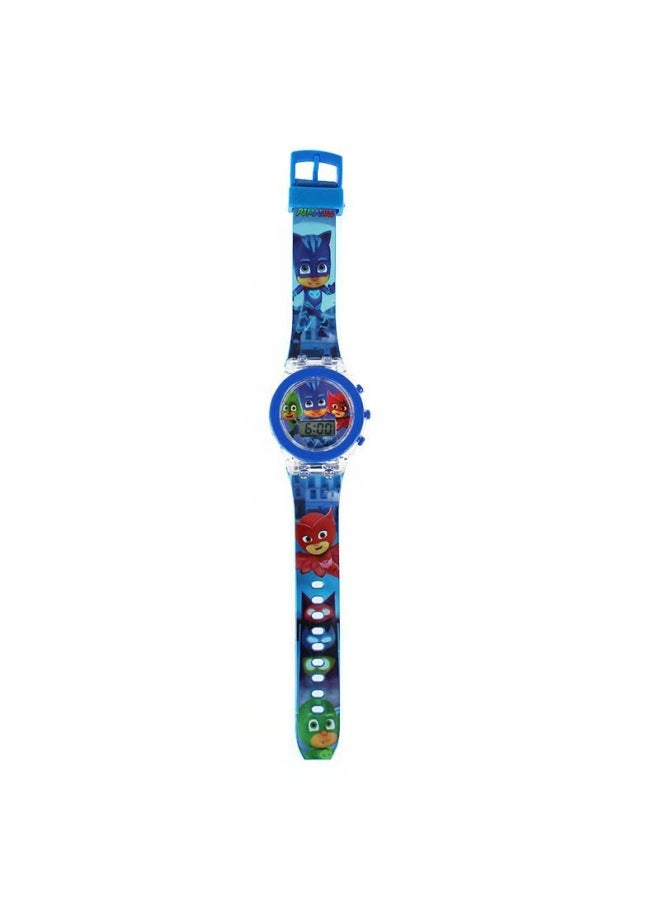 Ultra Light Music Kidsren's Cartoon Digital Watch Kidsren Baby Boys Girls 3 Toddler Toys 6 Years Old-Color:8577 Light + Time Mask In Bag - Image 1