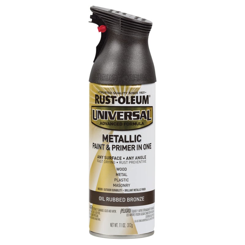 RUST-OLEUM رش طلاء معدني عالمي لجميع الأسطح من راست-أوليوم 249131، 11 أونصة، برونز مصقول بالزيت - Image 1