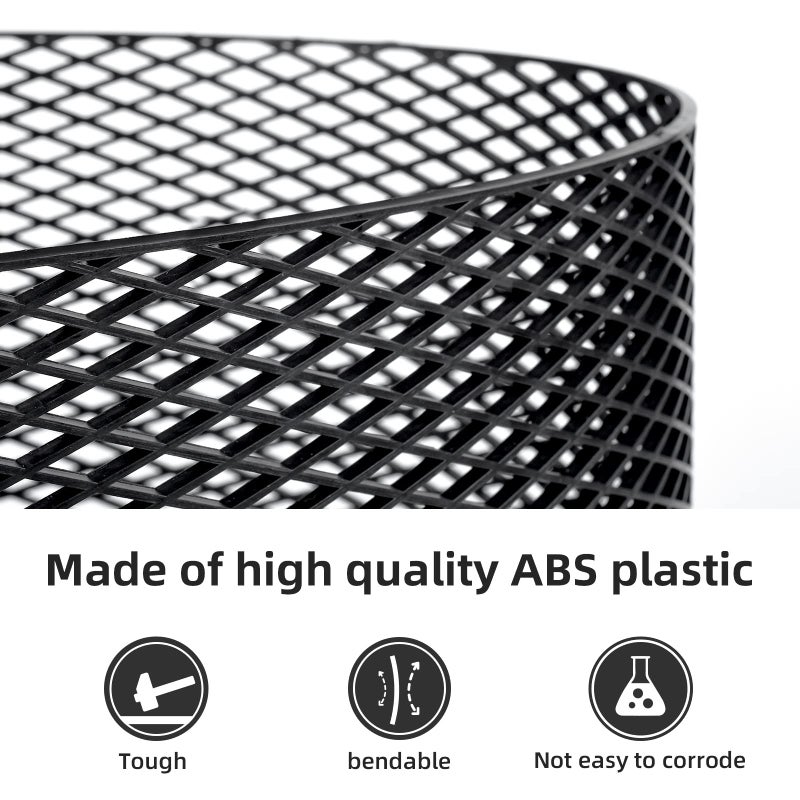 AggAuto 47"x16" ABS Plastic Universal Car Grill Mesh, Automotive Grille Insert Bumper Rhombic Hole 10x30mm Grids Black - Image 4