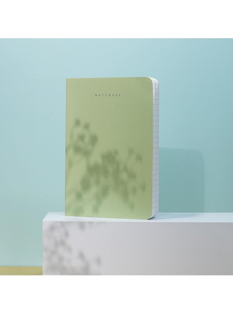 FACTOR NOTES A5 Size Minimalist Softbound Ruled Notebook 160 Pages 90gsm Thickness Green Cover - Image 4