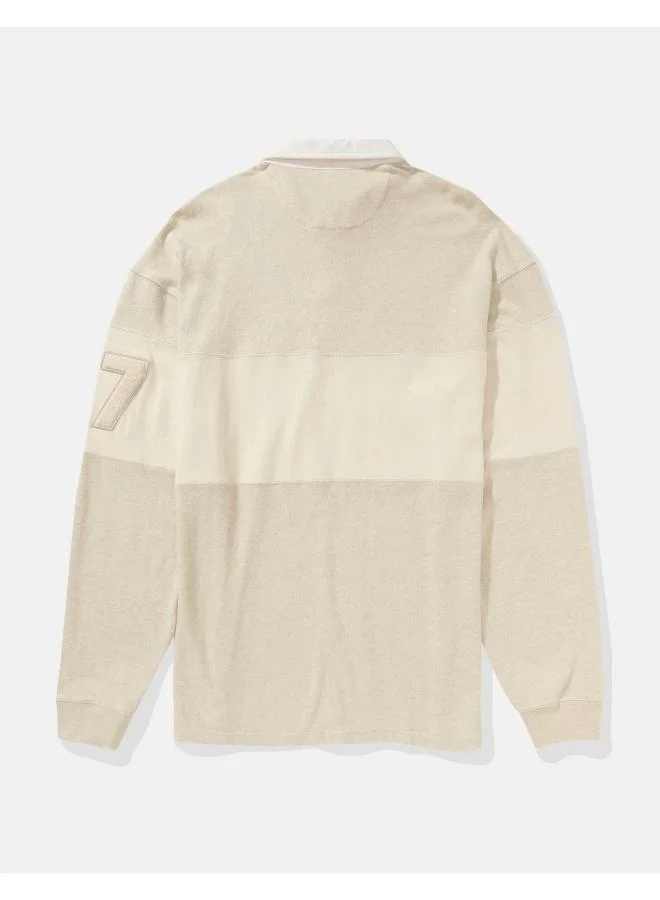 امريكان ايجل قميص بولو رجبي بأكمام طويلة