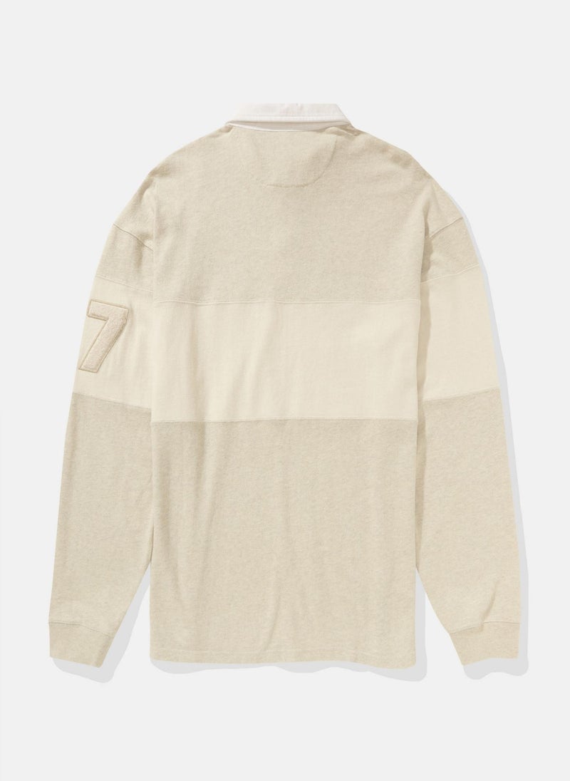 American Eagle - AE Long-Sleeve Rugby Polo Shirt - Image 1