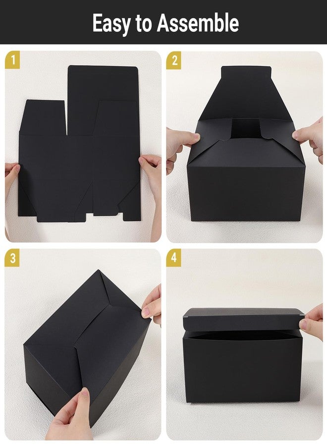 EUSOAR Gift Box, 10 Pcs 9"x6"x4" Black 350gsm Cardboard Thick Birthday Gift Boxes with Lids Ribbon for Presents, Groomsmen Bridesmaid Proposal Wedding Gif Box for Candy Candle Soaps Jewelry Packaging - Image 4