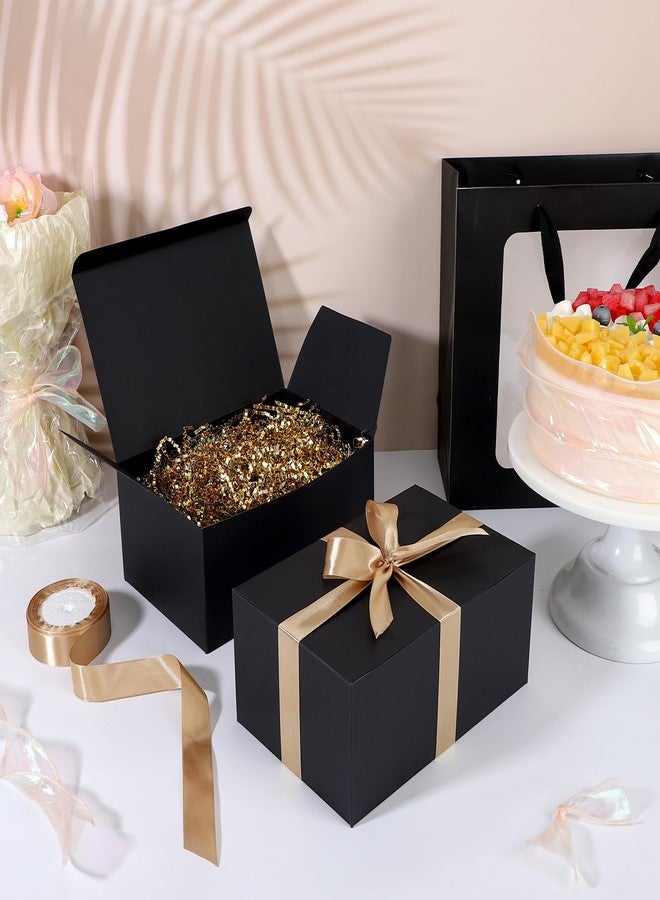 EUSOAR Gift Box, 10 Pcs 9"x6"x4" Black 350gsm Cardboard Thick Birthday Gift Boxes with Lids Ribbon for Presents, Groomsmen Bridesmaid Proposal Wedding Gif Box for Candy Candle Soaps Jewelry Packaging - Image 3