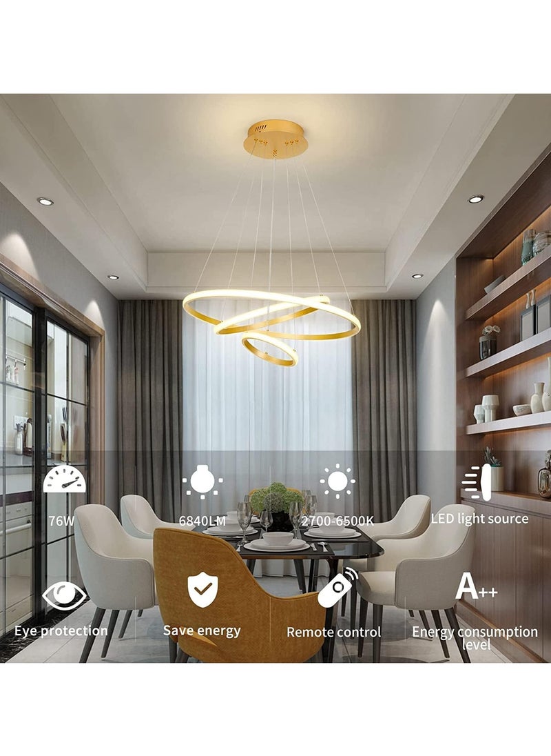 SUPER POWER Modern LED Pendant Light, 3 Rings Chandeliers Fixture Dimmable with Remote Control 3-Color LED Chandelier Ceiling Pendant Light for Bedroom, Living Room, Dining Room, Kitchen - pzsku/Z41567BCCD4EA478E78F3Z/45/_/1730561512/758c5276-eb8d-4ac2-9dc1-b845ce2c5dfa