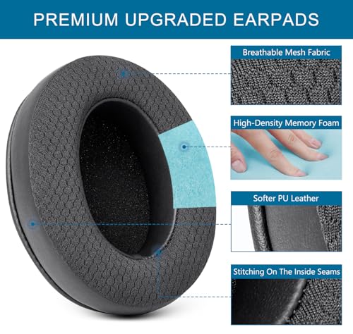 G GVOEARS Replacement Ear Pads for Sennheiser HD280/HD280-13/HD280-Pro/HD281/HMD280/HMD280 Pro/HMD280-13/HMD281/HMD281 Pro Headphones, Earpads Cushions with Upgrade Memory Foam - Black - Image 3