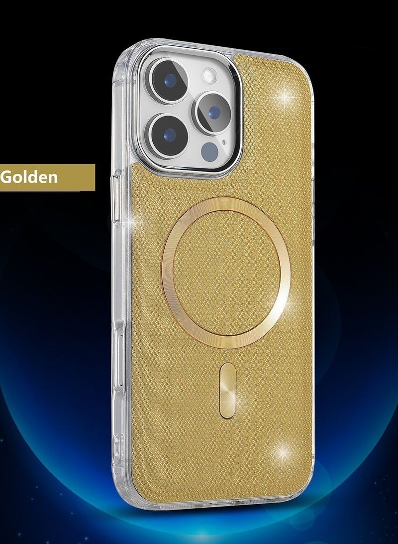 IP13 PRO  SHINING WITH MAGSAFE MAGNETIC CASE IPHONE 13 PRO (Design- 140) [GOLD Color]