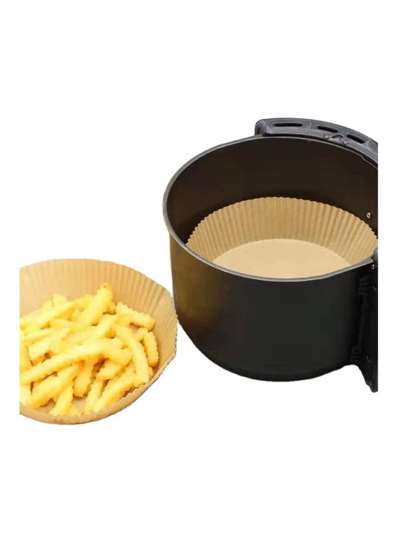 AMERTEER 100-peices Air Fryer Disposable Paper Liner, Non-stick Disposable Air Fryer Liners, Baking Paper for Air Fryer Water-proof, Oil-proof, Parchment for Baking Roasting Microwave 6.3 inch x 1.77 inch - Image 4