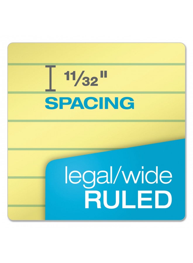 TOPS The Legal Pad Writing Pads, 8-1/2" x 14", Canary Paper, Legal Rule, 50 Sheets, 12 Pack (7572) - Image 5