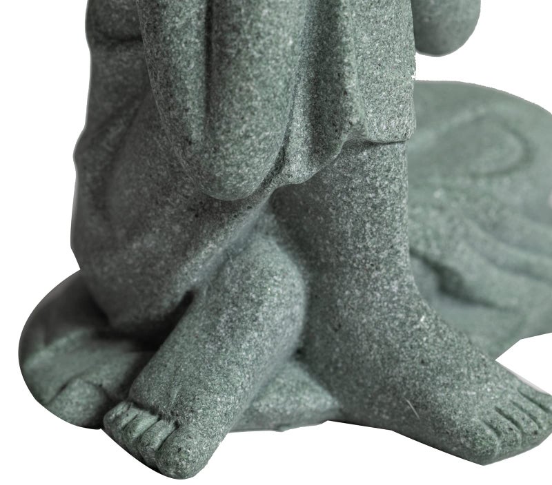 FENGSHUI-CAISHEN تمثال بوذا الصغير - حجر بوددا المصنوع يدوياً للتأمل في الأسماك الزنسية حوض السمك الدبابة ديكور سطح المكتب طفل بوذا تمثال بوذا تمثال داخلي بوذا تمثال بوذا في الهواء الطلق للمنزل - Image 5