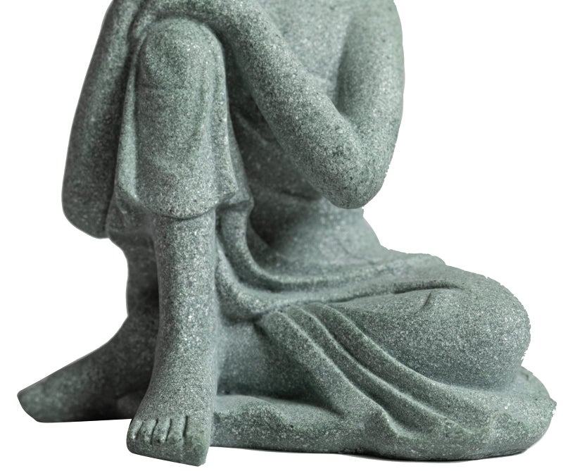 FENGSHUI-CAISHEN تمثال بوذا الصغير - حجر بوددا المصنوع يدوياً للتأمل في الأسماك الزنسية حوض السمك الدبابة ديكور سطح المكتب طفل بوذا تمثال بوذا تمثال داخلي بوذا تمثال بوذا في الهواء الطلق للمنزل - Image 4