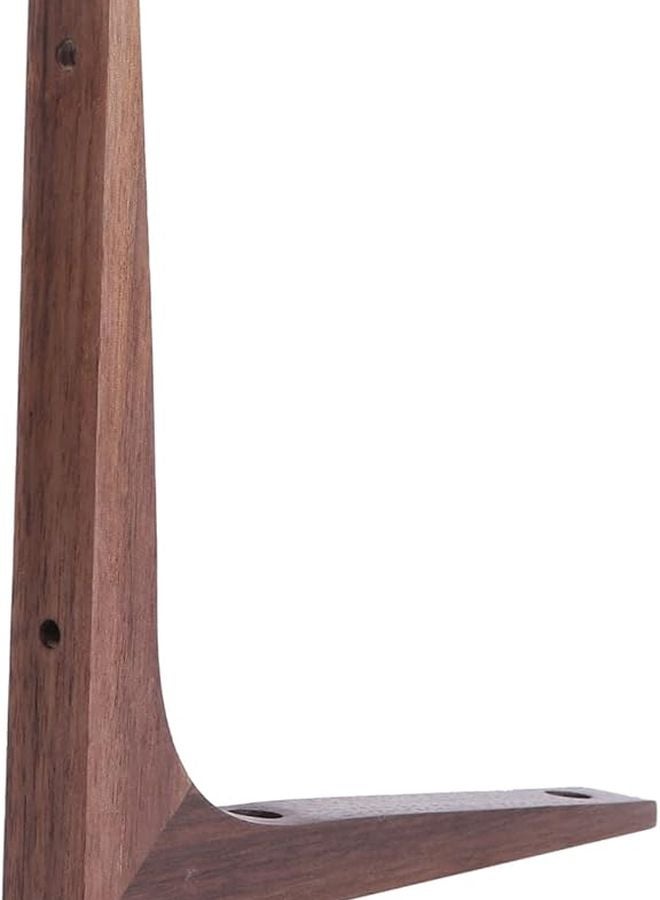 حامل رف عائم من خشب الجوز، دعامة حائط مثلثة ثقيلة الواجبات - Image 1