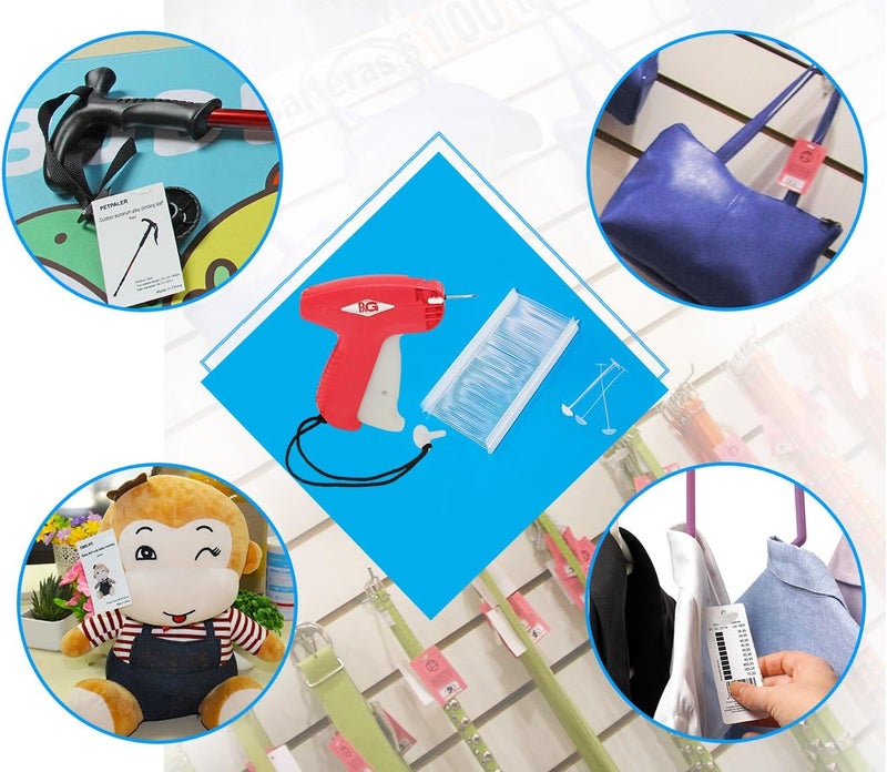PAG Standard Tagging Gun Price Tag Attacher Gun for Clothing with 5 Needles and 2000 2" Barbs Fasteners, Purple - Image 2