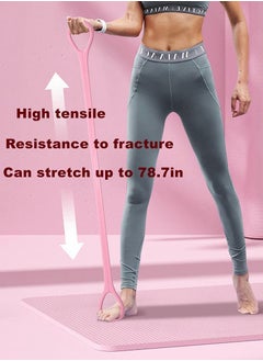 KASTWAVE Figure 8 Fitness Resistance, 8 Word Elastic Rope Silicone Shoulder Stretch Bands, Resistance Bands Women and Physical Therapy Equipment, for Yoga Pilates Stretching Elasticity Arm Back Chest  - Image 4