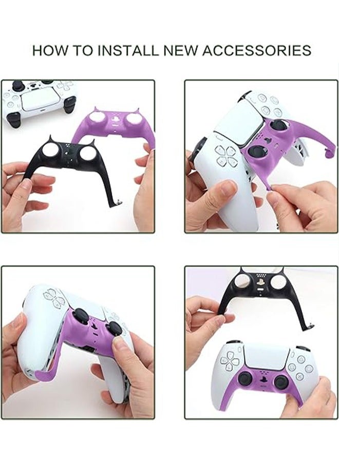 Generic - PS5 Controller Faceplate Replacement Shell Decoration Accessories ABS Grip for Sony Playstation 5 Controller Easy to Install PS5 Handle Decorative Strip (Silver) - Image 1