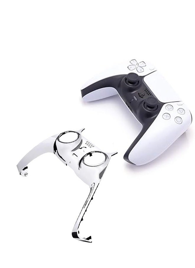 Generic - PS5 Controller Faceplate Replacement Shell Decoration Accessories ABS Grip for Sony Playstation 5 Controller Easy to Install PS5 Handle Decorative Strip (Silver) - Image 1