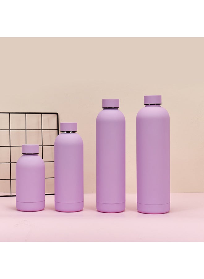 Taro Purple American Straight Small Mouth Bottle 304 Stainless Steel Vacuum Sports Water Bottle Outdoor Car Insulation Kettle