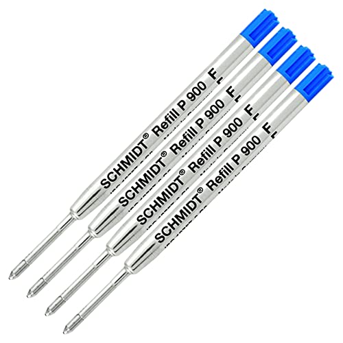 Schmidt 4 Pack - Blue P900 Fine Tip Schmidt Parker Style Ballpoint Refills - Image 4