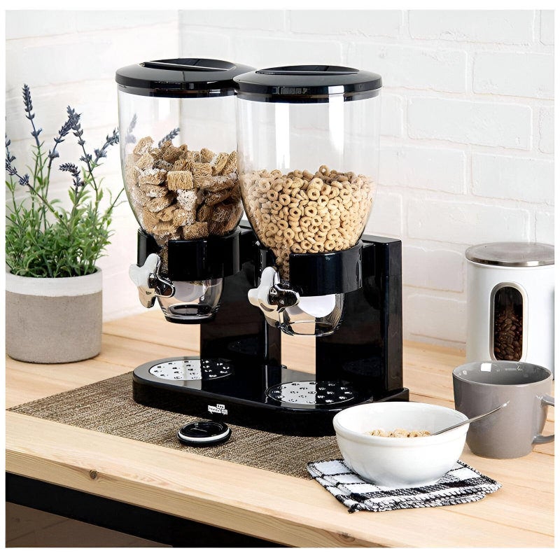 Home Grain Storage - 2-Compartment Dispenser for Oats, Rice, and Pasta with 4L Capacity and Automatic Features for Effortless Use - Image 1