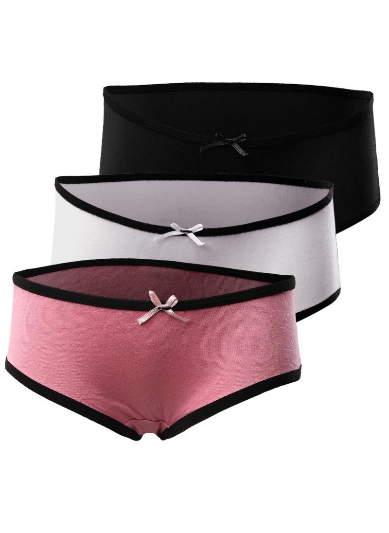 Mesery - Bundle Of Three Ultra Soft Hipster Panties - For Girls - Image 1