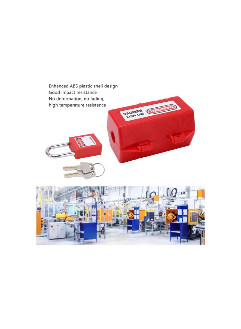 Electrical Power Plug Lock, 3 Sizes, 38mm/1.5in Power Long Padlock for Industry Chemistry Power Plug (Small Lock Box + 38mm Padlock)  - Image 3