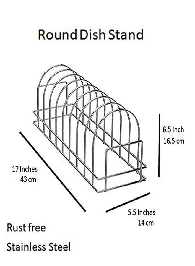 Gcrox Round Dish Stand - Plate Stand - Thali Rack - Dish Rack - Utensil Holder - Image 2