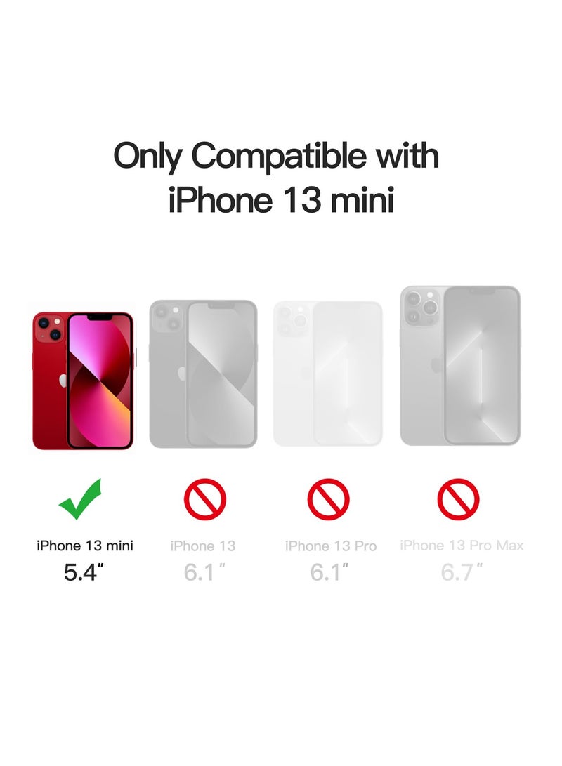 جي تيك حافظة مغناطيسية لهاتف آيفون 13 ميني مقاس 5.4 بوصة متوافقة مع غطاء هاتف MagSafe شفاف غير لامع وغطاء خلفي نحيف مقاوم للصدمات باللون الأحمر - Image 2