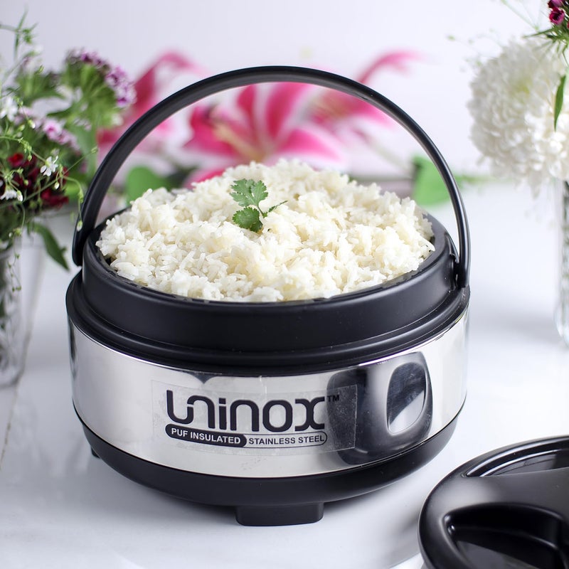 Uninox Insulted Stainless Steel Thermoware Casserole 700 ml with Lid | Hotpot for Roti/Chapati | Easy to Carry Food Warmer | Serving | Double Walled - Image 3