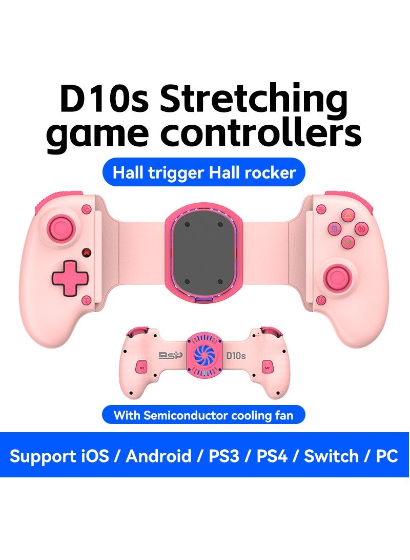 وحدة تحكم ألعاب التبريد القابلة للتمدد D10s Delta لأجهزة PS4 وAndroid وiOS والأجهزة اللوحية والمحول ووحدة تحكم بث Xbox (وردي) - Image 2