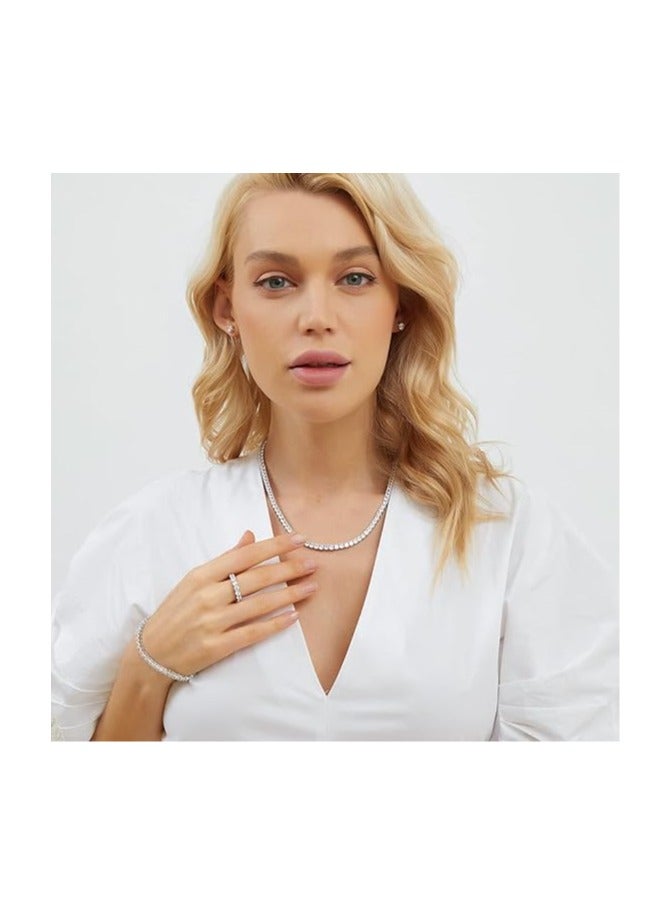 Fayrouz Jewellery Fairuz Jewelry Women's Cubic Zirconia Wedding Jewelry Set, 3 Pieces - Image 2