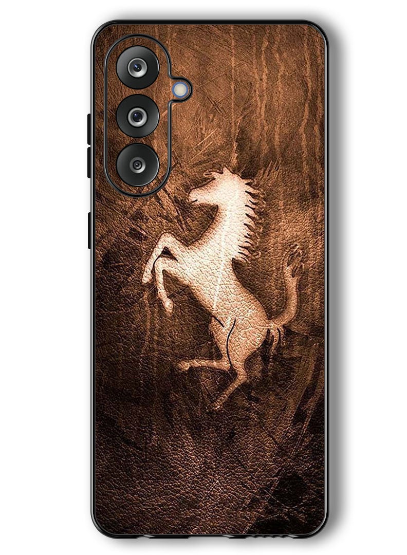 Theodor Case Compatible with Samsung Galaxy F36/ M36 6.7 Inch Protection Shockproof Bumper Cover Leather Horse - Image 1
