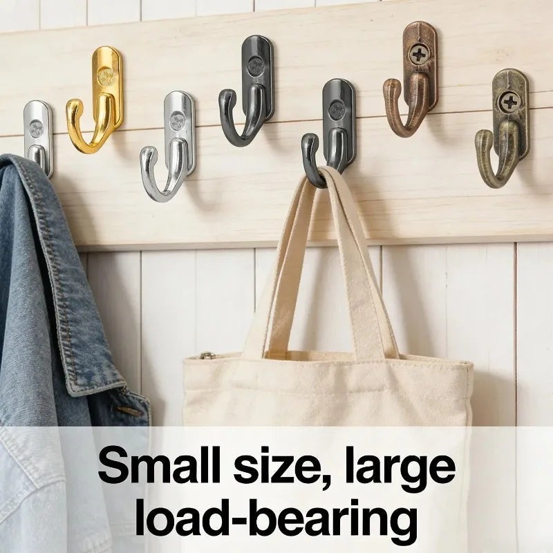 Vintage Wall Mounted Metal Hooks for Hanging Jewelry Keys Towel Bag Small Hangers Bathroom Kitchen Storage Hook Rack with Screw - Image 5