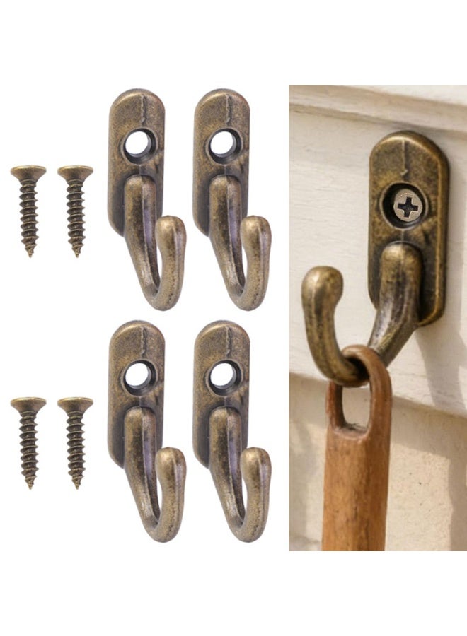 Vintage Wall Mounted Metal Hooks for Hanging Jewelry Keys Towel Bag Small Hangers Bathroom Kitchen Storage Hook Rack with Screw - Image 1