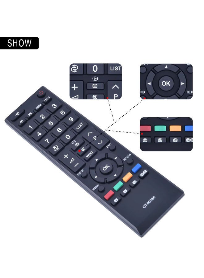 OMETTER New CT-90336 Remote Fit for Toshiba TV 32CV700E 32CV700T 32CV700V 40CV700E 40CV700T 40CV700V - Image 5