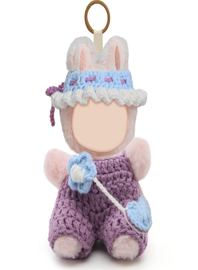 Voccim 17cm Doll Clothes - Pure Handmade 17cm Doll Accessories with Crocheted Overalls, Heart Bag and Hat - Image 1