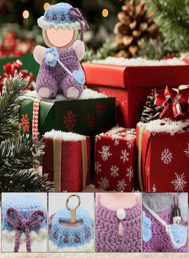 Voccim 17cm Doll Clothes - Pure Handmade 17cm Doll Accessories with Crocheted Overalls, Heart Bag and Hat - Image 4